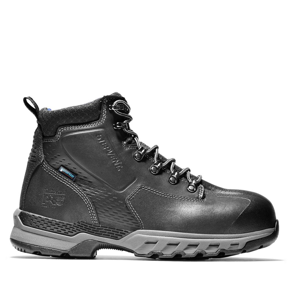 Timberland Pro Μποτακια Ανδρικα Μαυρα - Downdraft 6" Alloy Toe - Greece 6472058-LA